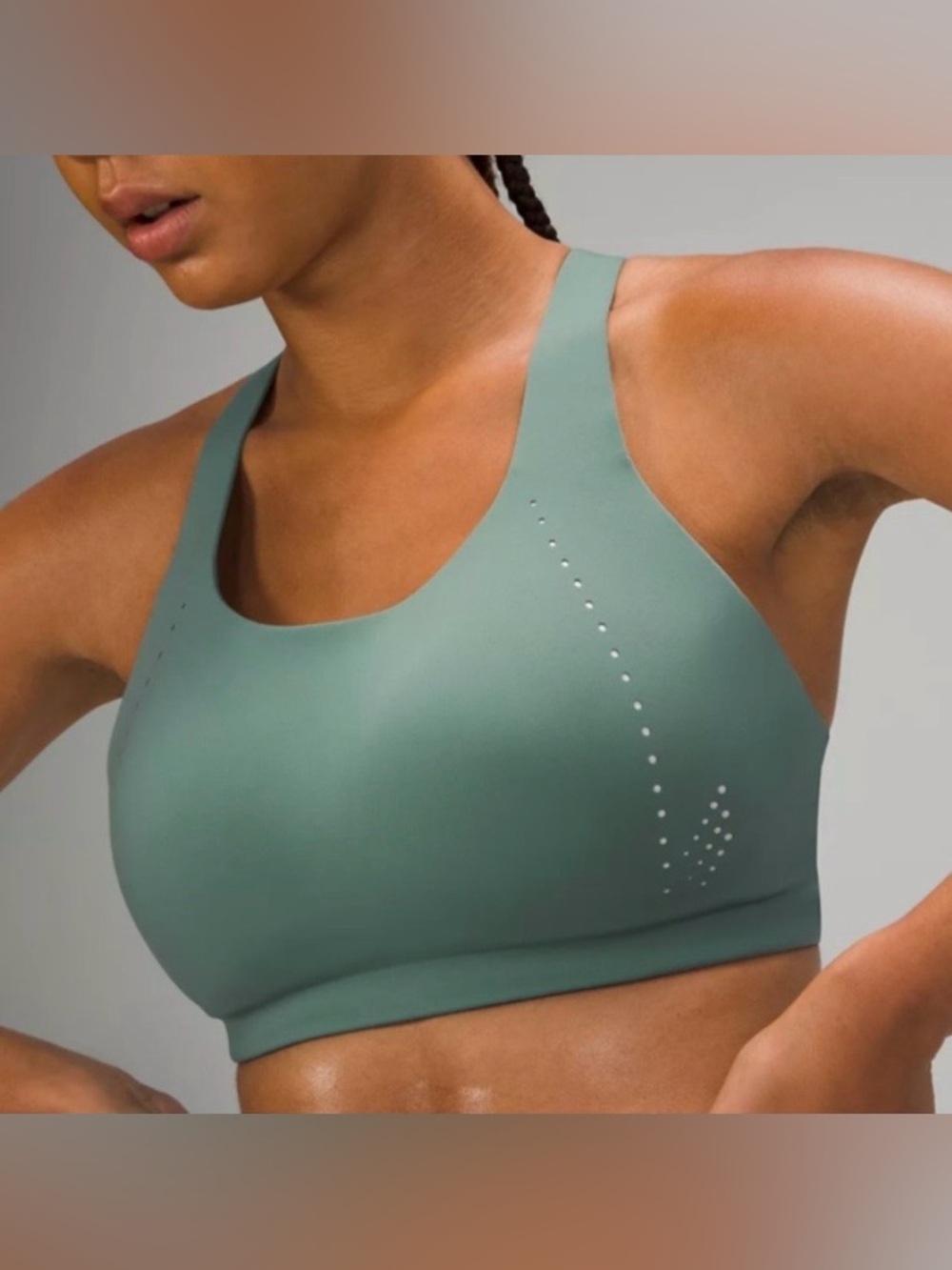 Lululemon AirSupport Bra High Support Size 34DD Sage green Athleisure